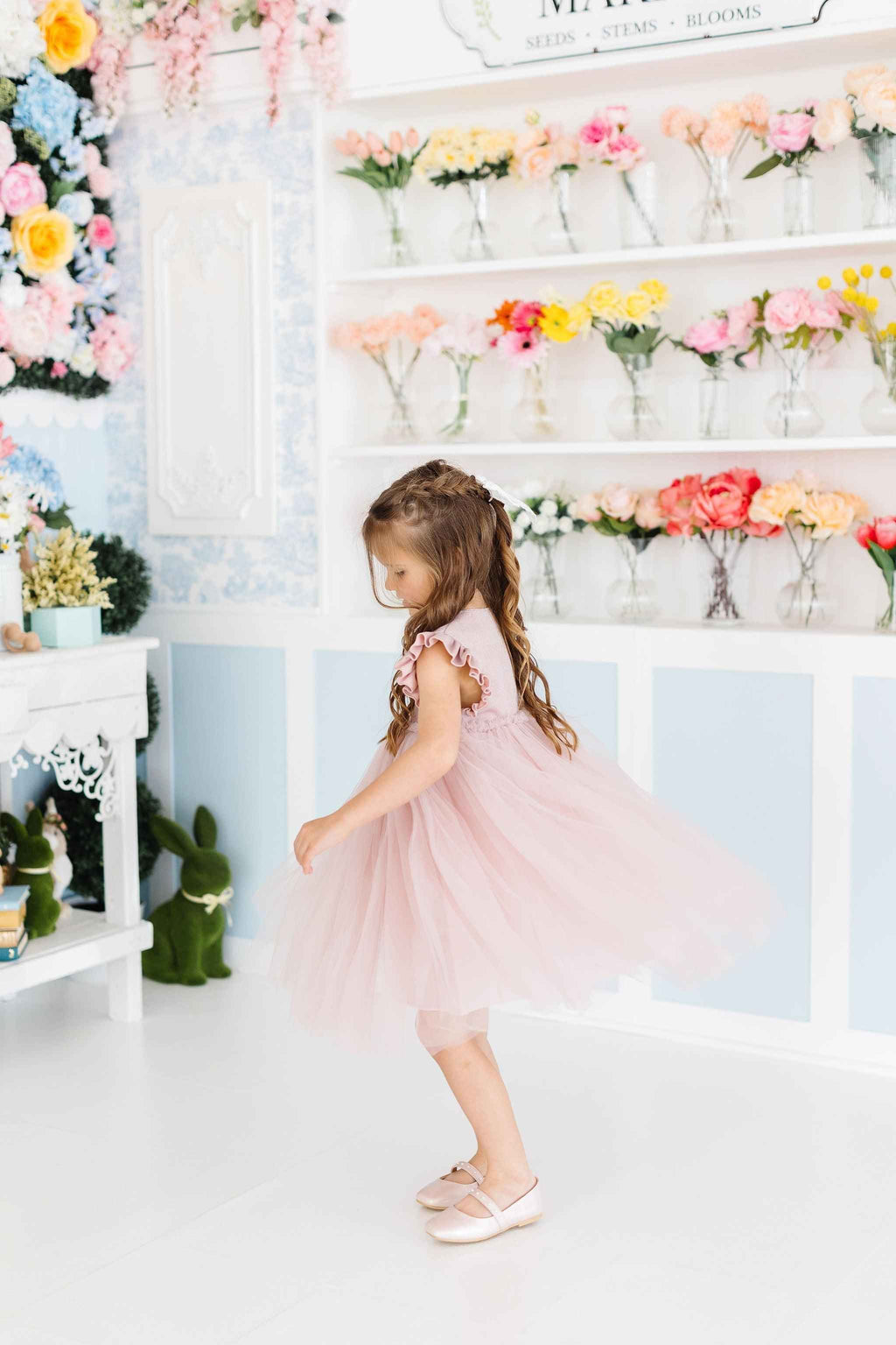 Dusty Pink Shimmer Tutu Dress