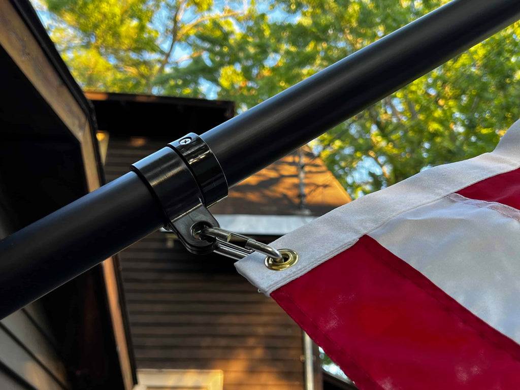 Phoenix 6FT Commercial Aluminum Outrigger Flag Pole Set USA Flag