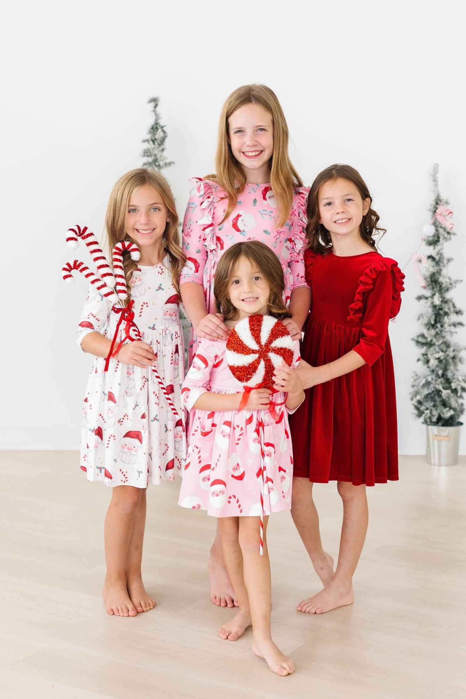 Mistletoe Magic 3/4 Sleeve Pocket Twirl Dress