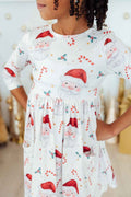 Mistletoe Magic 3/4 Sleeve Pocket Twirl Dress