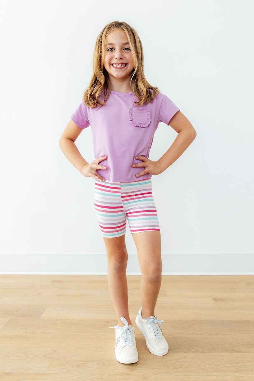 Pastel Stripes Twirl Shorts