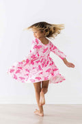 Pirouette 3/4 Sleeve Pocket Twirl Dress