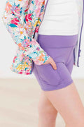 SALE Playful Purple Active Shorty Shorts