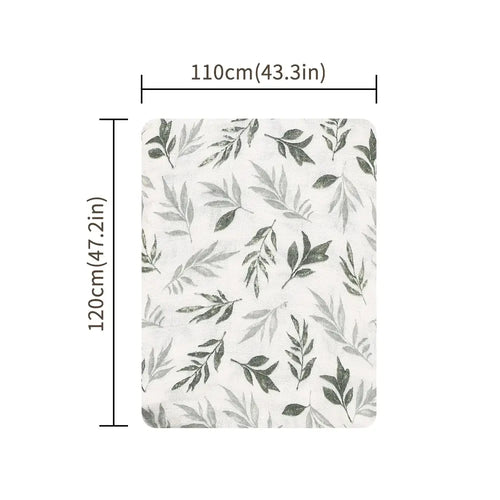 100% Cotton 120*110cm 2 Layers Newborn Baby Bath Towel Wrap Muslin Swaddle Blankets
