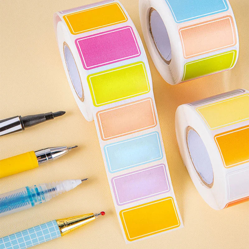 500 Waterproof Colored Labels Stickers Color-Coding Removable Labels Solid Colors Tags for Inventory Address File Classification