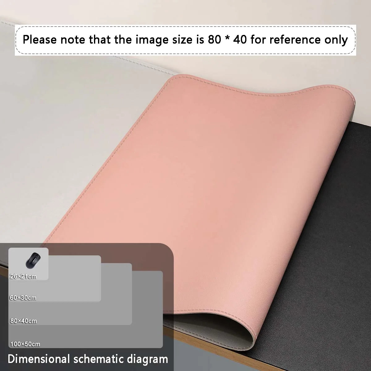 Large Mouse Pad – PU Leather Waterproof Desk Protector Mat for Office, Gaming, Keyboard & PC Accessories