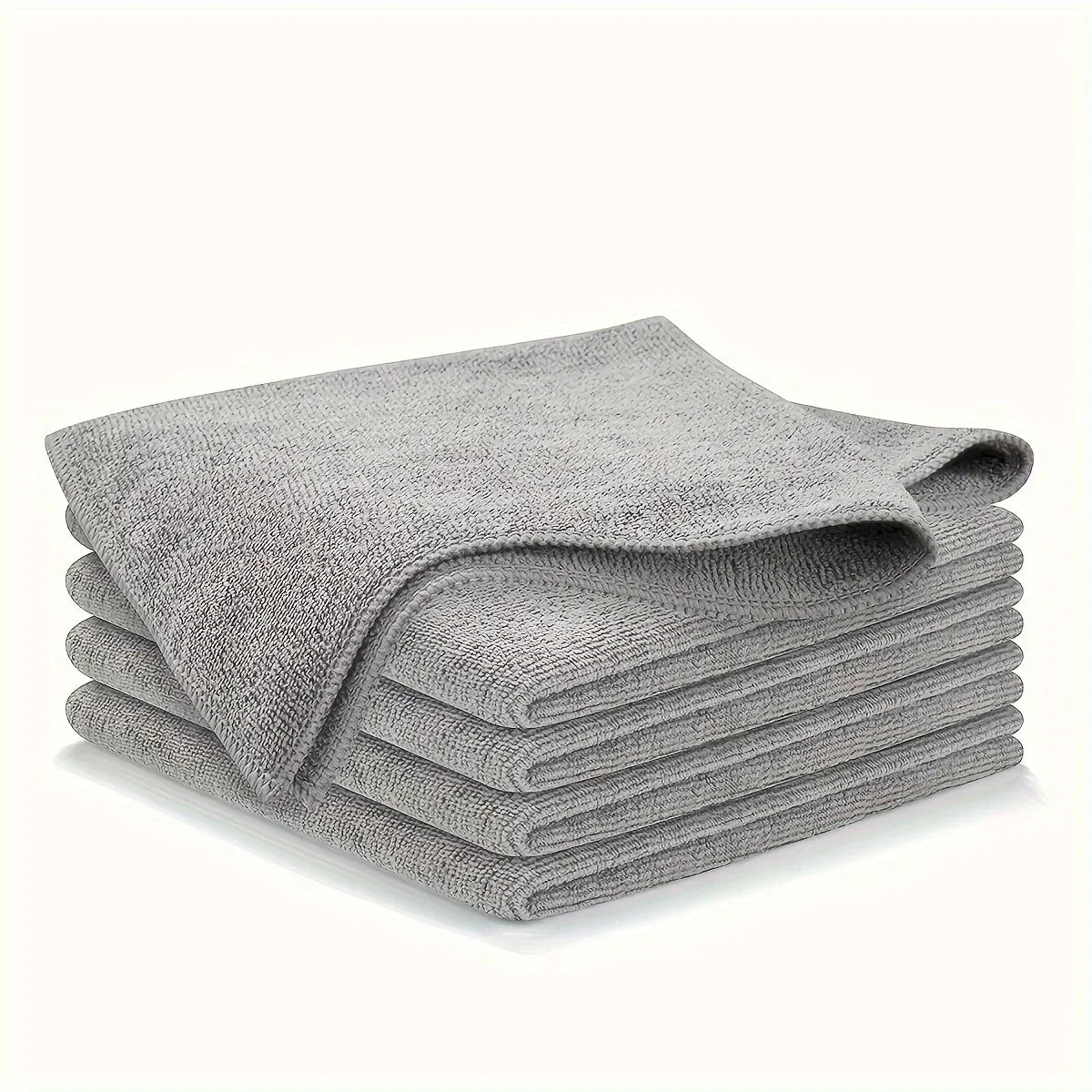 5/10/20PCS Kitchen Towels – Ultra-Fine Fiber Cleaning Cloth Set, Absorbent, Soft, and Stain-Removing Light Gray Towels
