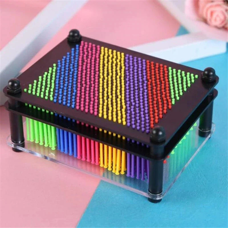 3D Clone Metal Pin Antistress Art Clone Hand Shape Model kid Toys Pinscreen Needle Board Sculptures Painting Carving Pinart Gift