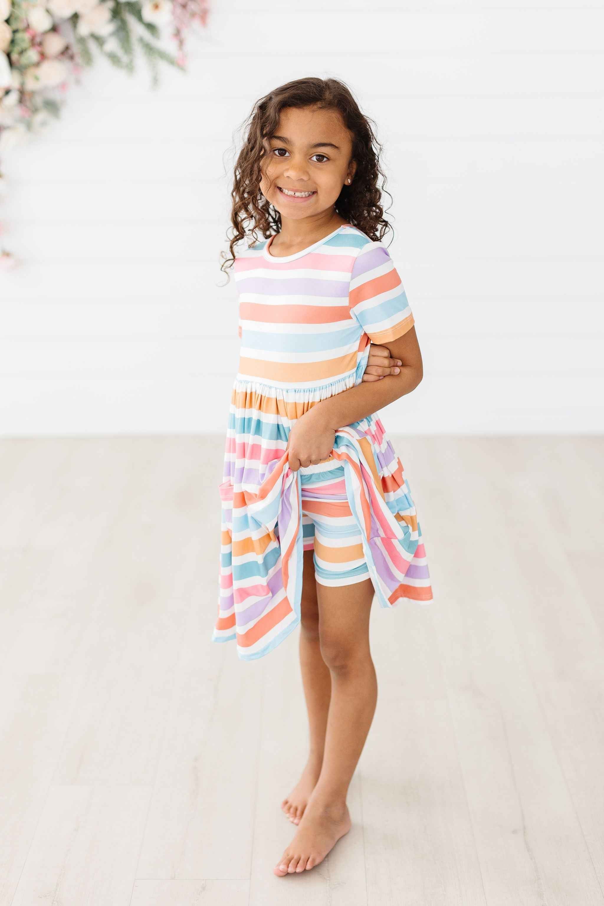 Spring Stripes Twirl Shorts